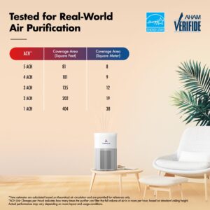 Wozoyo Pure Air PA1 Air Purifier, Home&office, 4in1 Filter,PreFilter,AntiBacterial,H13 HEPA,Activated Carbon,AHAM Verifide,Removes 99.99% PM2.5 PM10,Pet Dander, Smoke,Pollen, Aromatherapy,NightLight